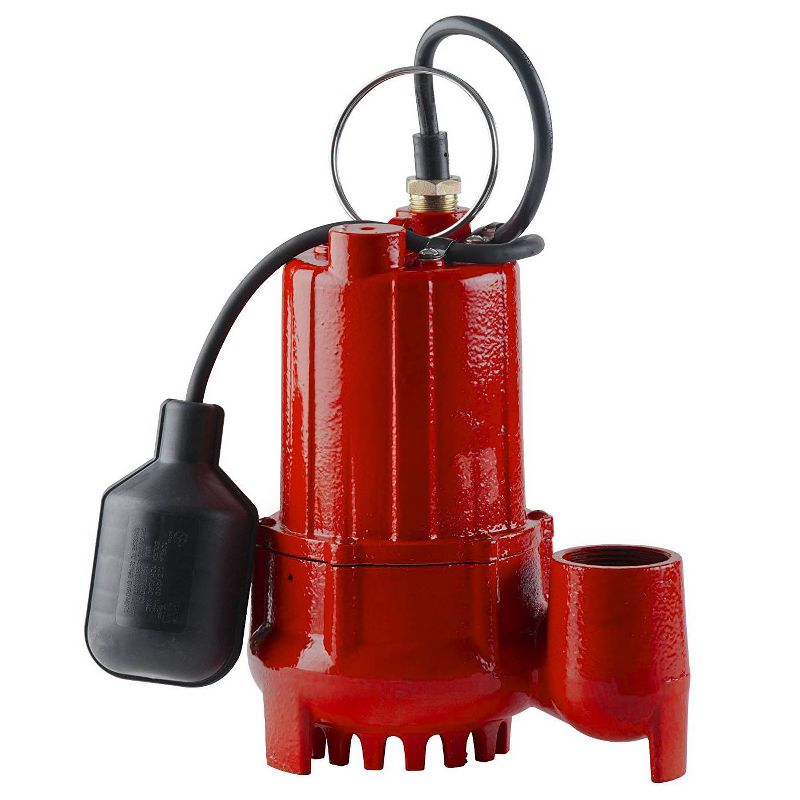 Red Lion 1/2 HP 4300 GPH Cast Iron Sump Pump with Tethered Float Switch 14942746