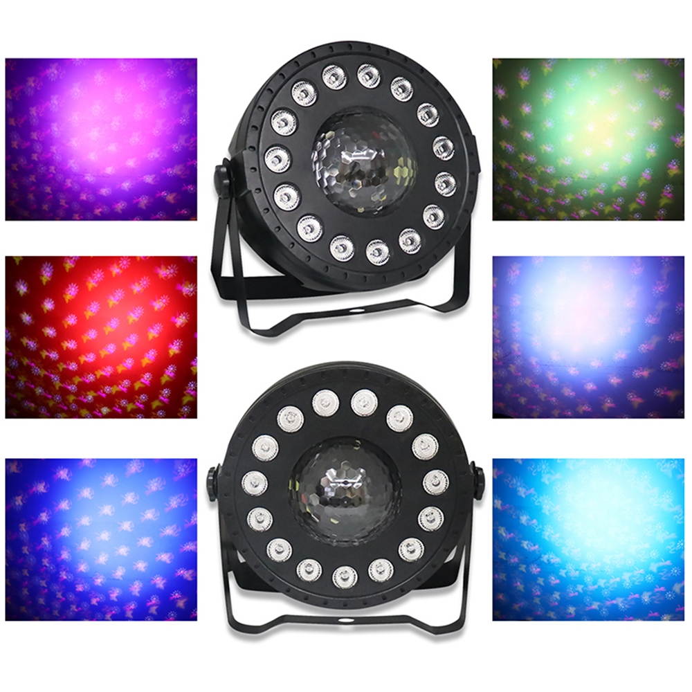 30W RGB Stage Light 15 LED Par Lamp Remote Sound Control for Club DJ Party Disco Wedding Christmas AC90-240V