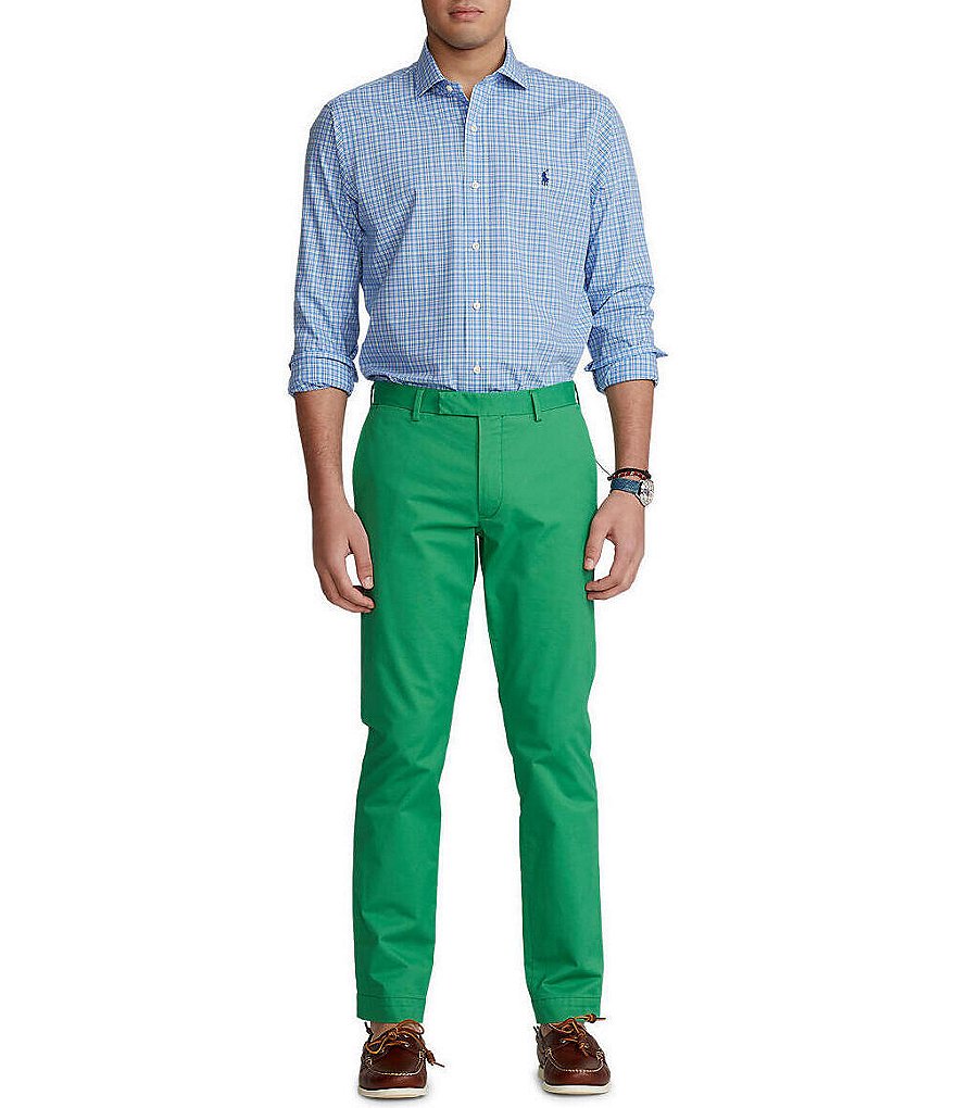 Polo Ralph Lauren Big & Tall Plaid Poplin Natural Stretch Long-Sleeve Woven Shirt