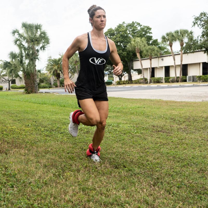 Valor Fitness Ankle and Wrist Weight Pair - Red (3lbs)