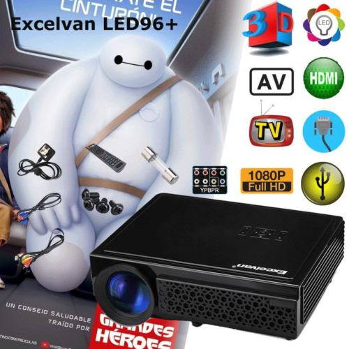 5000 Lumen Portable HD LED Projector 1920x1080P Home Theater Cinema 3D HDMI USB