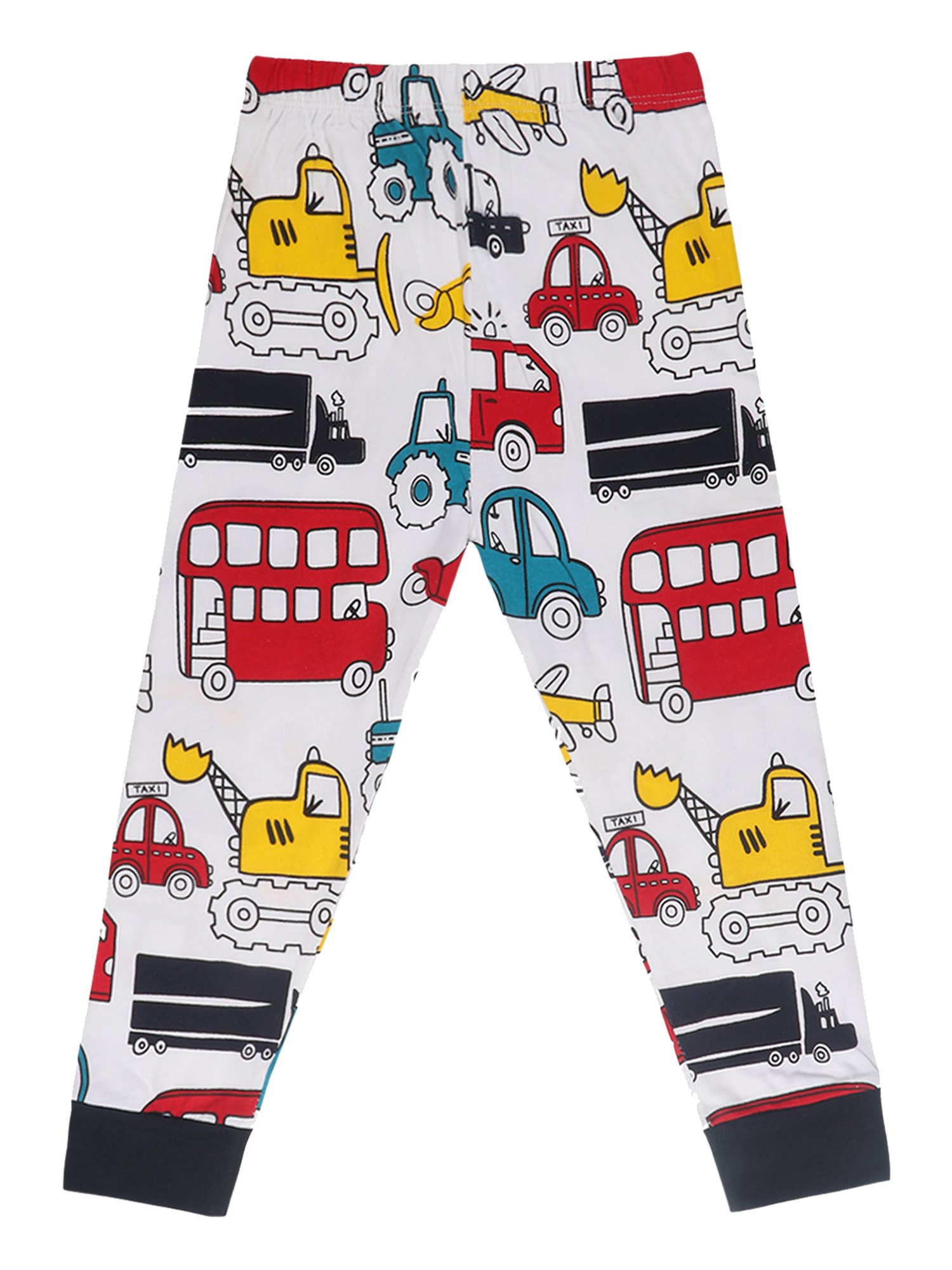 Lazy Shark Girls Yellow & White Printed Top with Pants