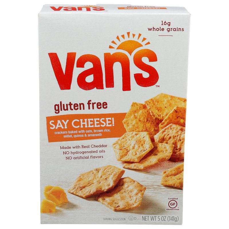 Van's Foods Say Cheese! Crispy Whole Grain Baked Crackers - 5oz