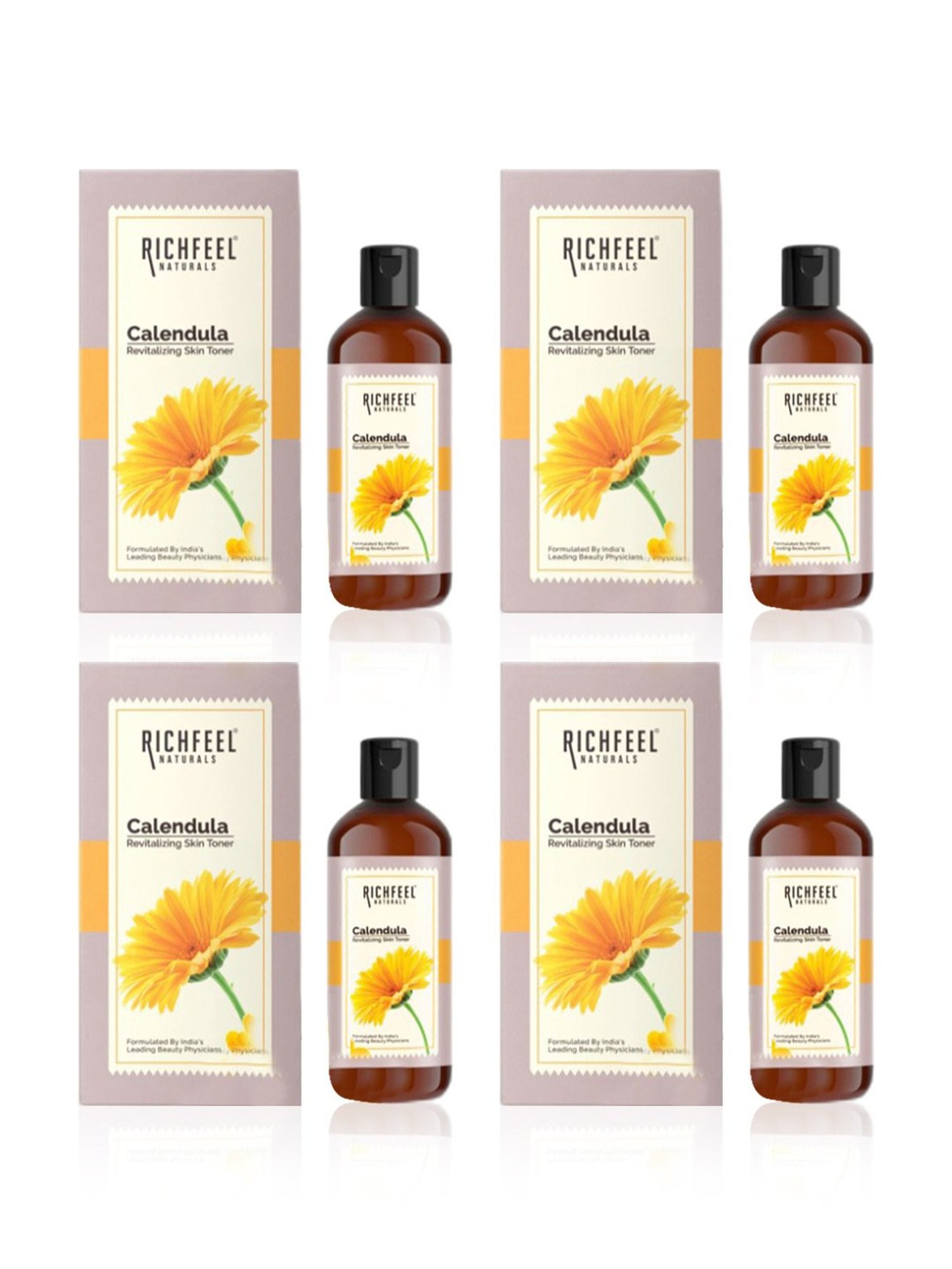 Richfeel Calendula Revitalizing Skin Toner - Pack of 4