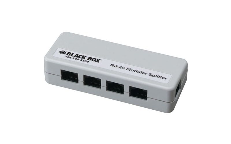 Black Box RJ-45 Modular Splitter, 5-Position, 8 x 8, Unshielded, A Pinning - Network (RJ-45)