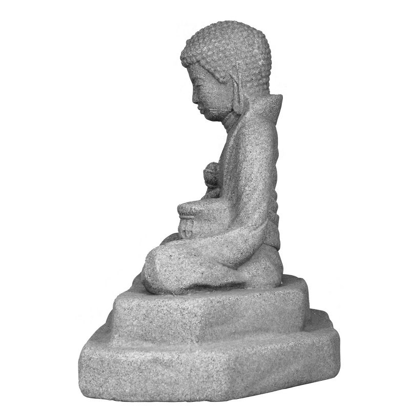 Emsco 23.81" Resin Meditating Buddha Statuary - Sand