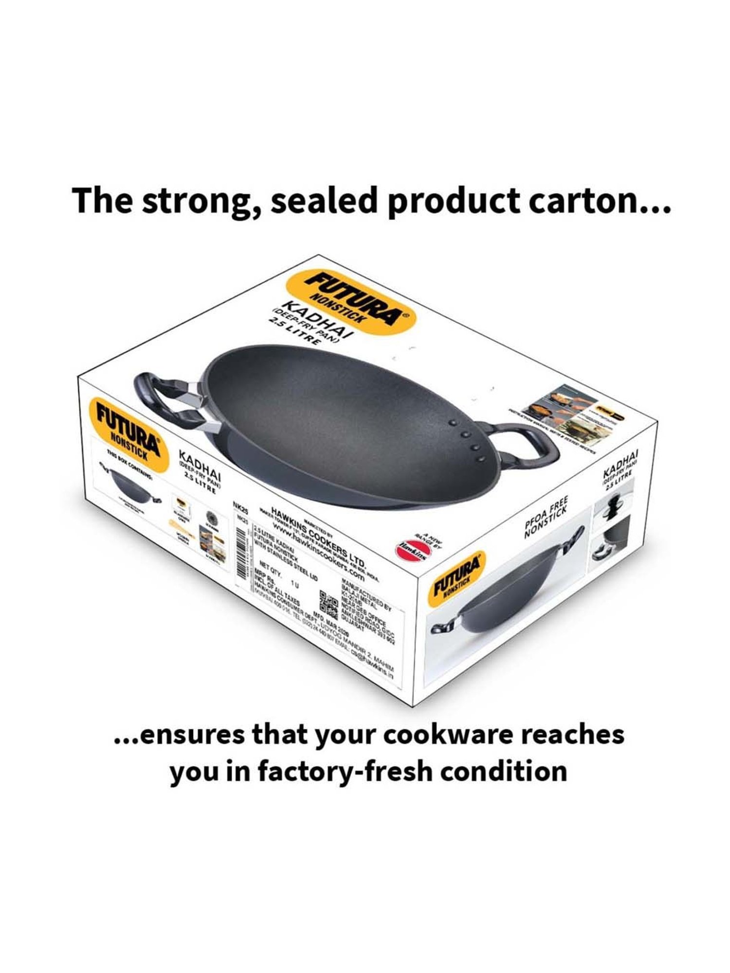 ALLO Silver Stainless Steel Induction Friendly Triply Kadhai (3 L)