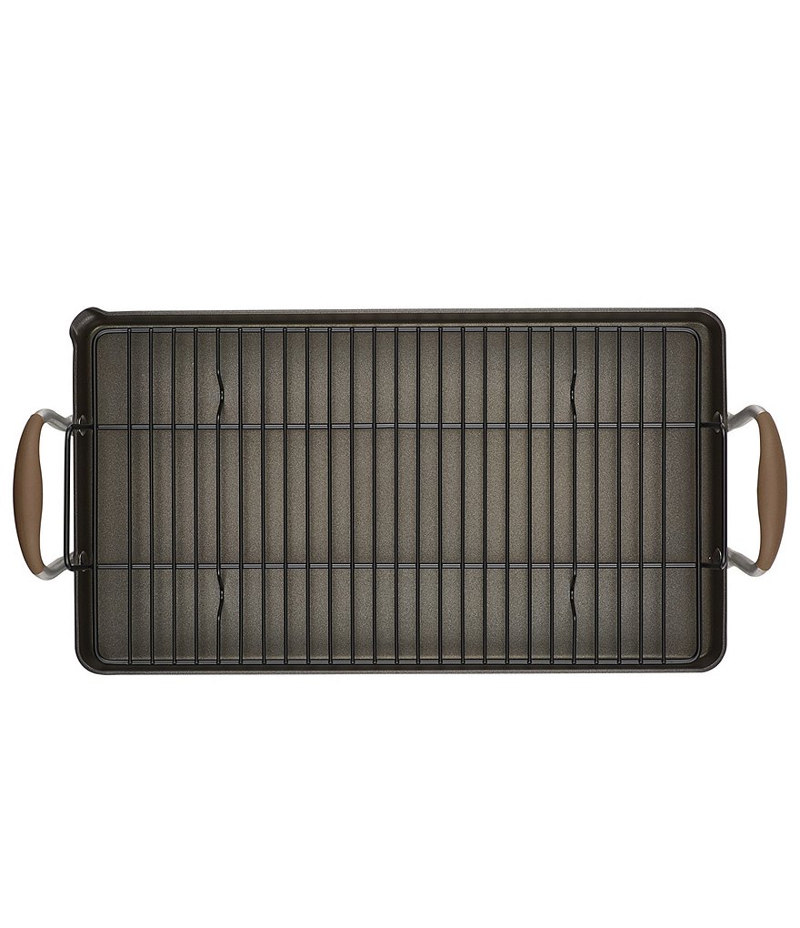 Anolon Advanced Home Hard Anodized Nonstick Bronze 10 In x 18 In Double Burner Griddle