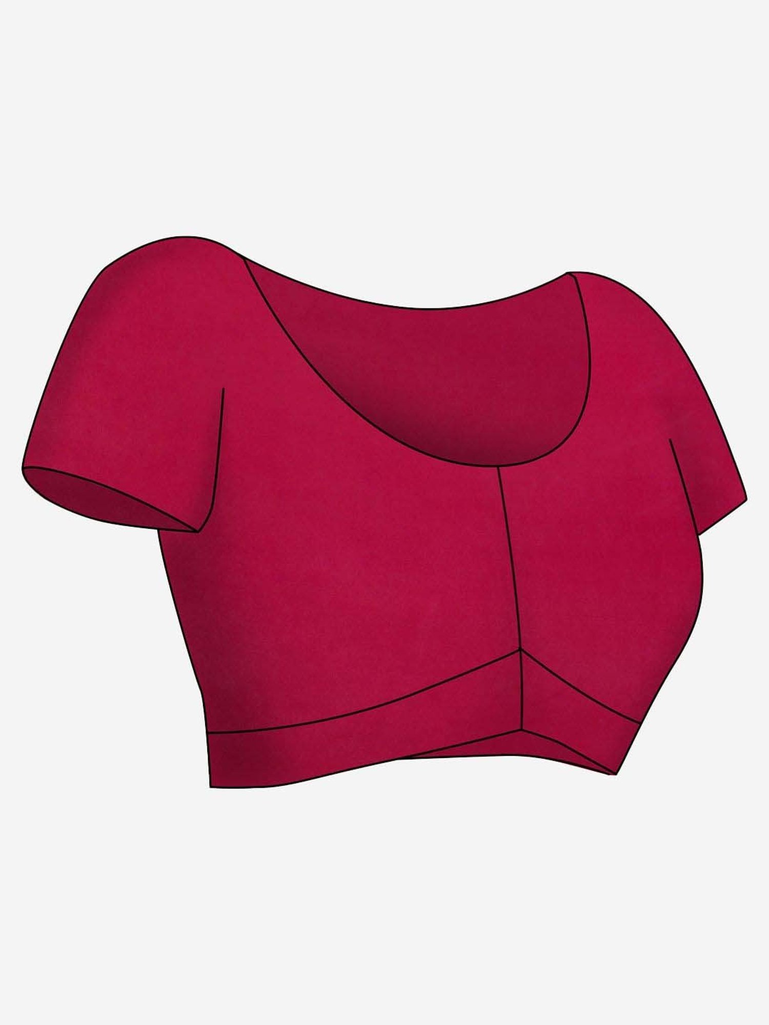 Unnati Silks Red Silk Printed Saree With Unstitched Blouse