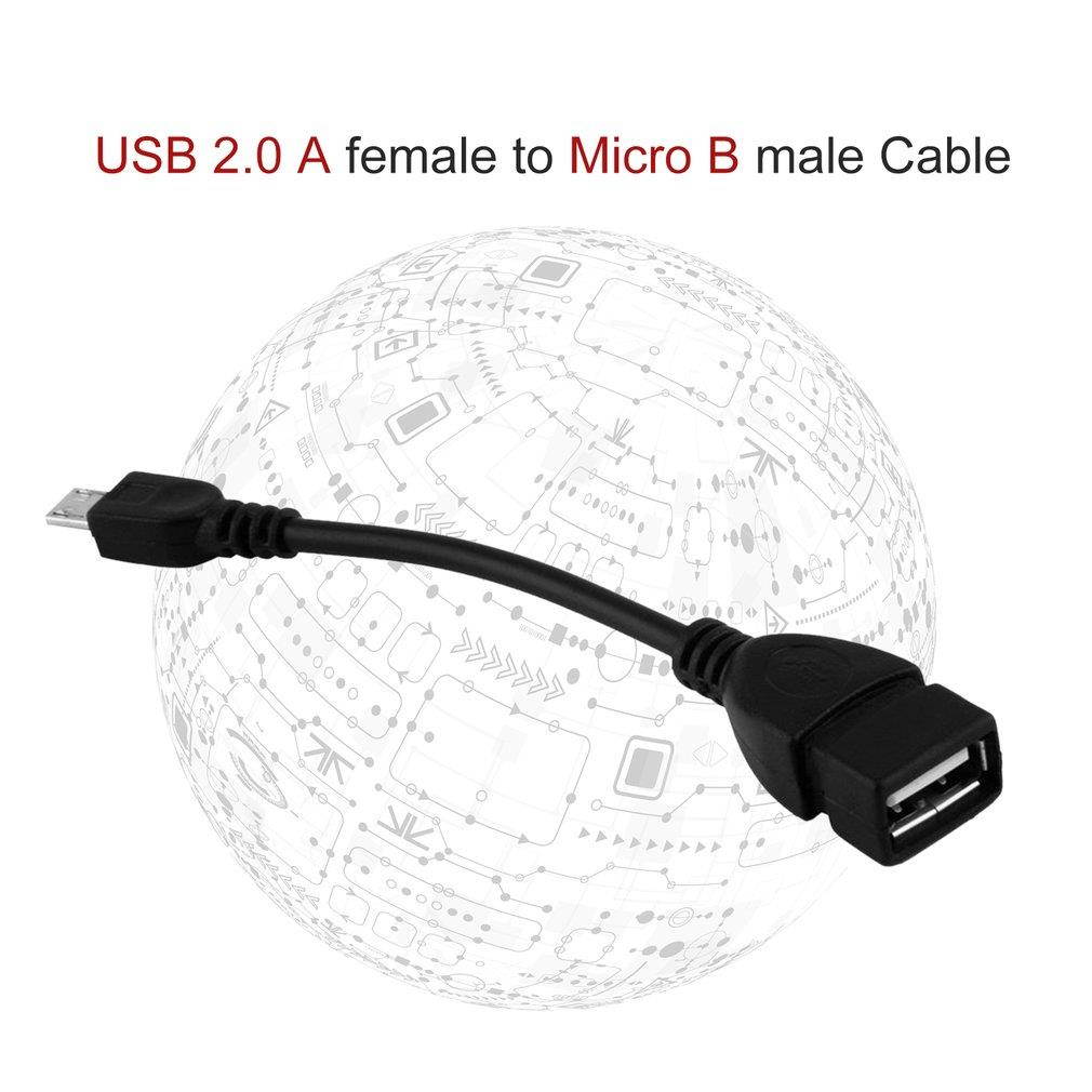 3pcs USB 2.0 A Female to Micro B Male Converter OTG Adapter Cable