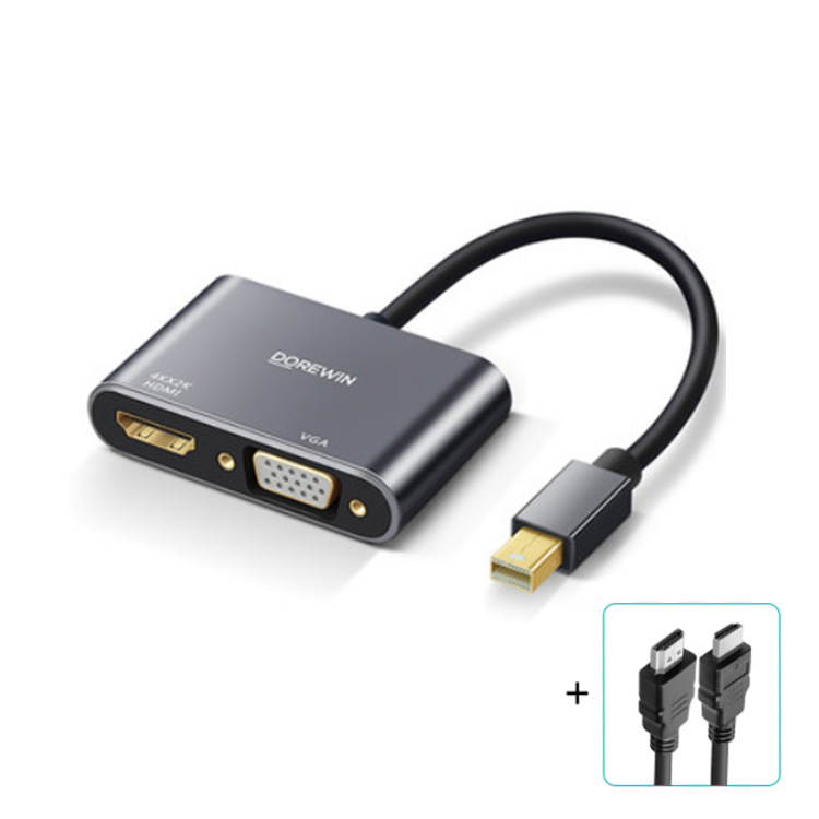 Minidp to VGA HDMI Cable Adapter Male to Female+1.5m HDMI Cable