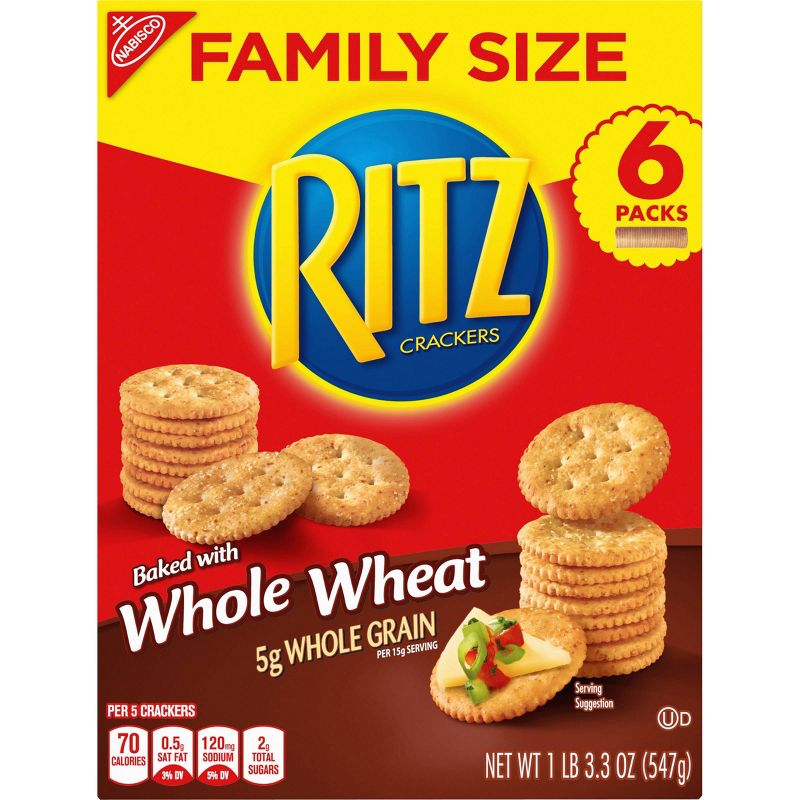 Ritz Whole Wheat Family Size Crackers - 19.3oz