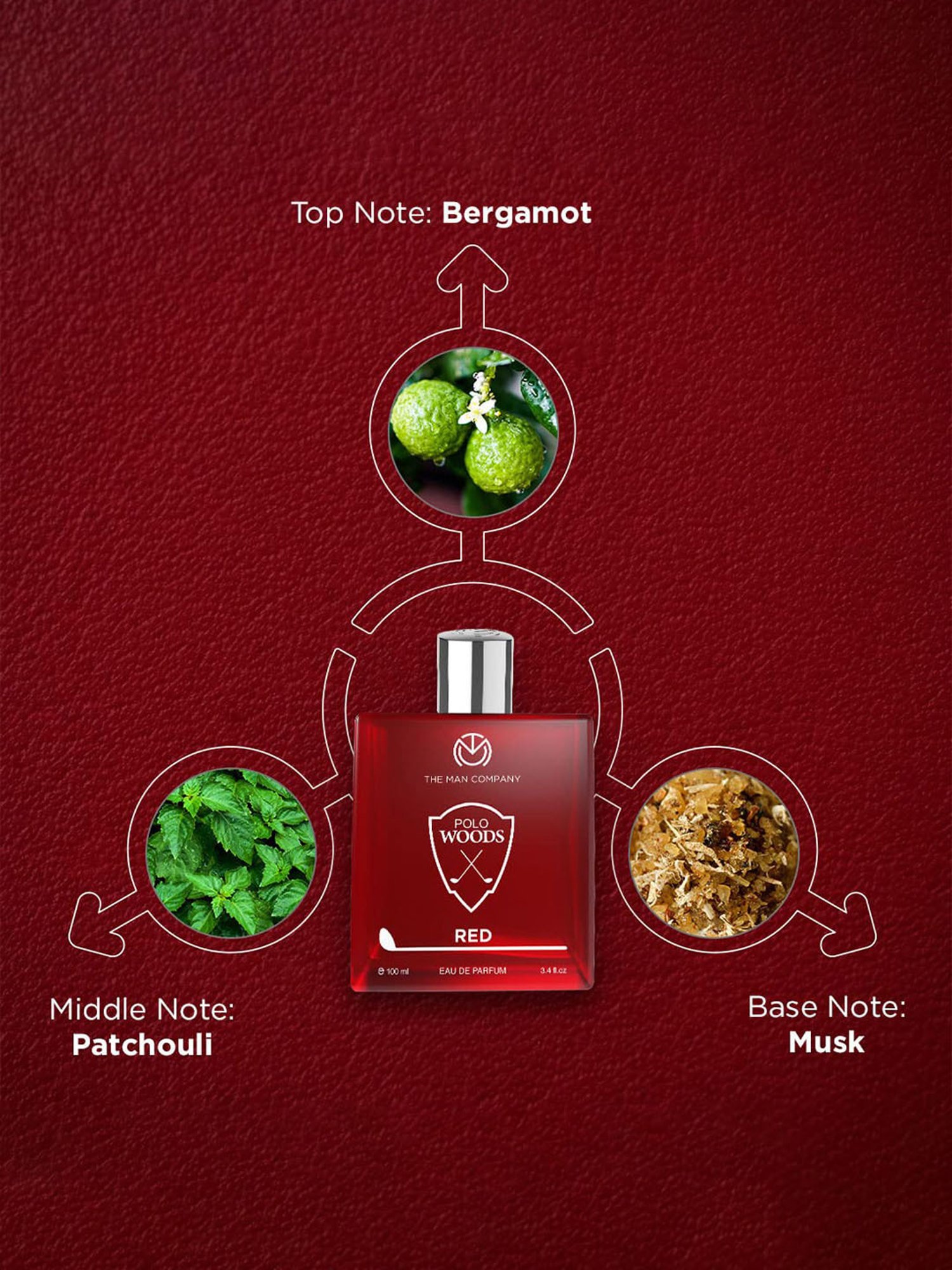 THE MAN COMPANY Polo Woods Red Eau de Parfum for Men & Women - 100 ml