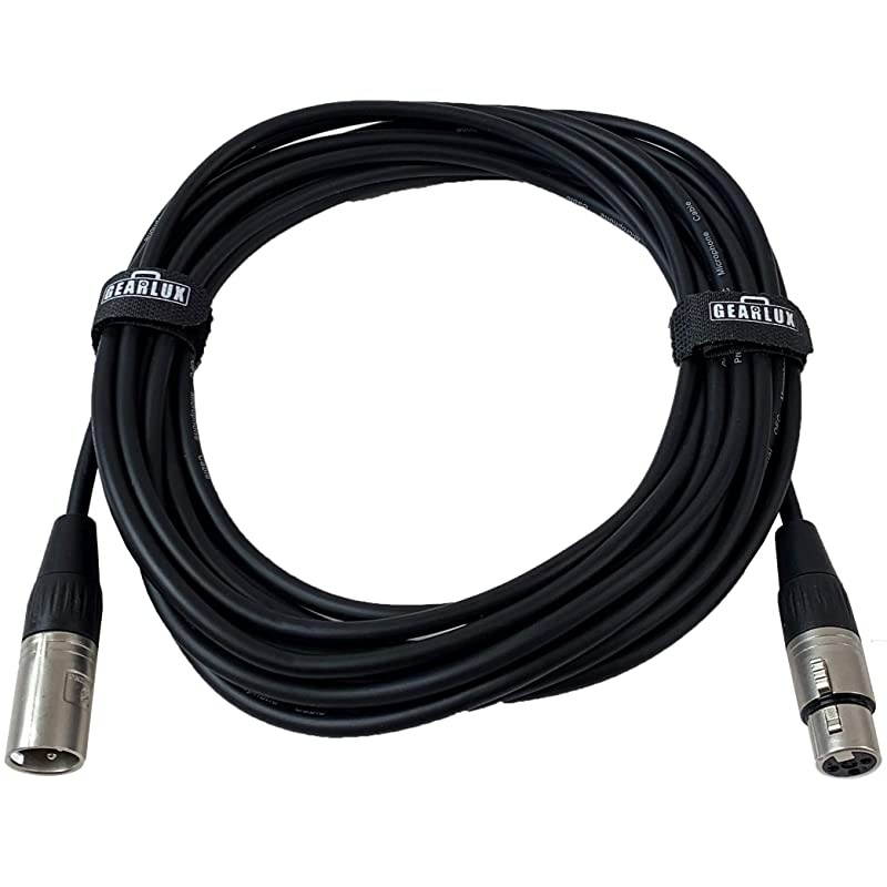 XLR Microphone Cable Male to Female 25 Ft Fully Balanced Premium Mic Cable, 25 Foot