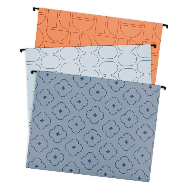 U Brands 6ct Hanging File Folders Abstract Terracotta