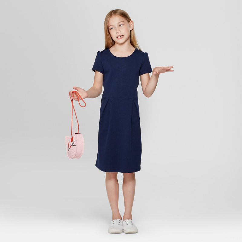 Girls' Uniform Knit Jumper - Cat & Jack™ Navy XS