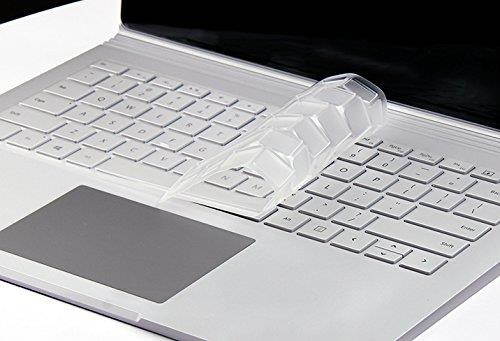 XSKN Ultra Thin Clear TPU Keyboard Skin Translucent Keyboard Cover for Microsoft Surface Book, US layout