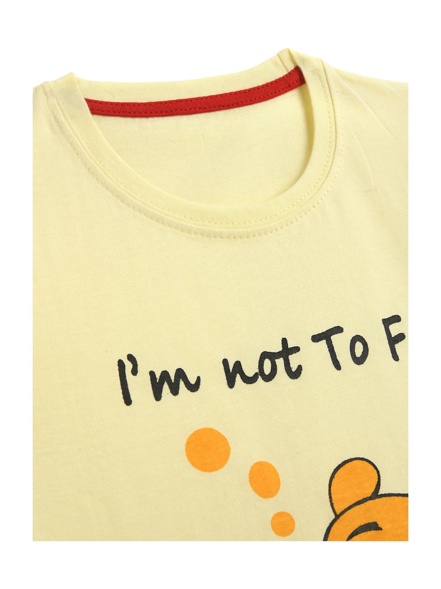 Kids Craft Lemon Yellow Cotton Printed T-Shirt & Shorts