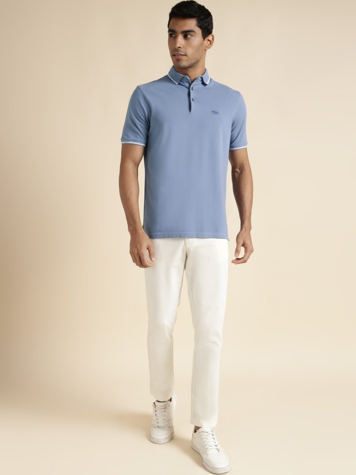 Andamen Blue Regular Fit Polo T-Shirt