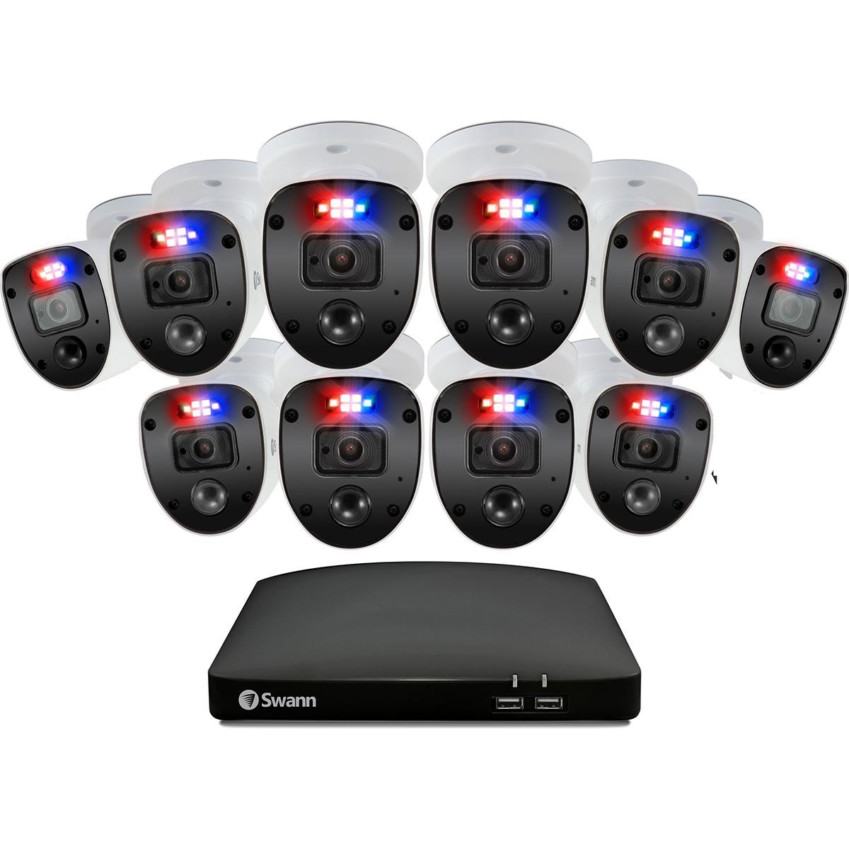 Swann DVR-4680 16CH FHD 2TB Security System with 10x PRO-1080SL Enforcer Cameras