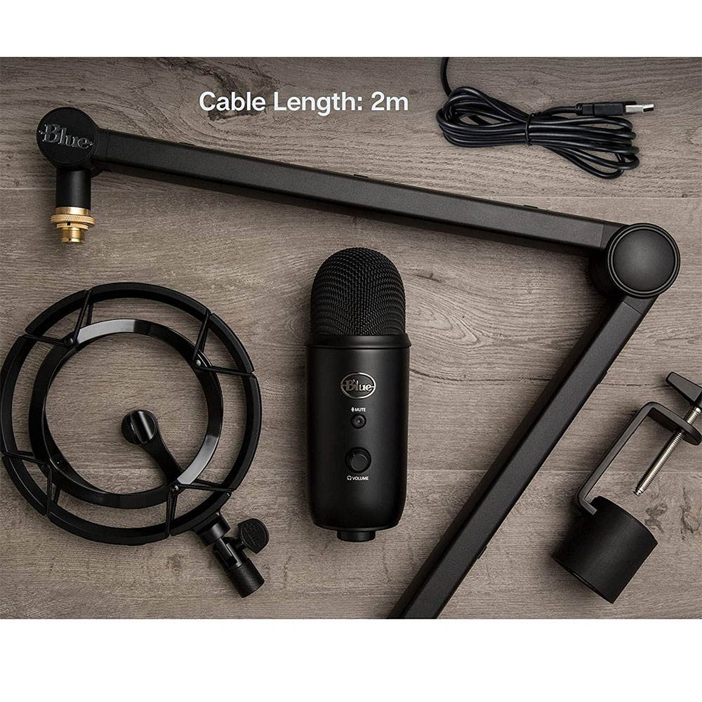 Blue Yeticaster Pro Broadcast Plus Pack Bundle with Presonus StudioOne 5 Artist DAW, iZotope RX Elements Plug-in and Groover 3 Tutorials 3-Month Subscription Plus Blue Lola Over-Ear Isolation Headphon