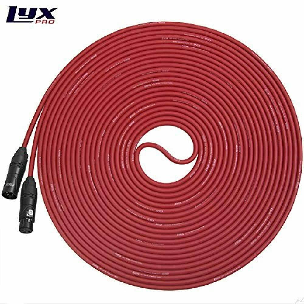 LyxPro Cable Pack Premium Series 3-Pack Multi Color XLR Microphone Cables for Pr