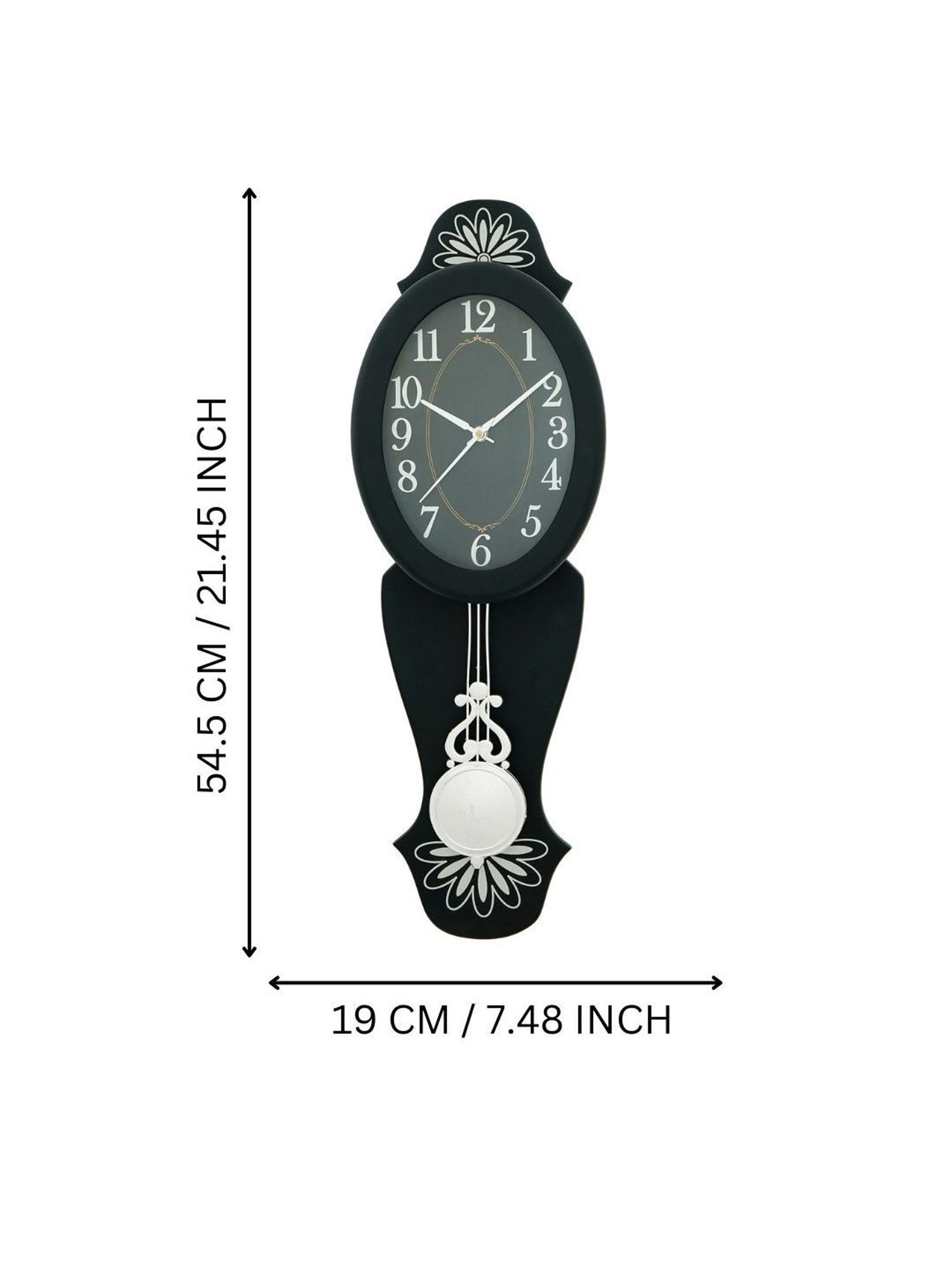 CHRONIKLE Elegant Vertical Grey Wood Wall Clock
