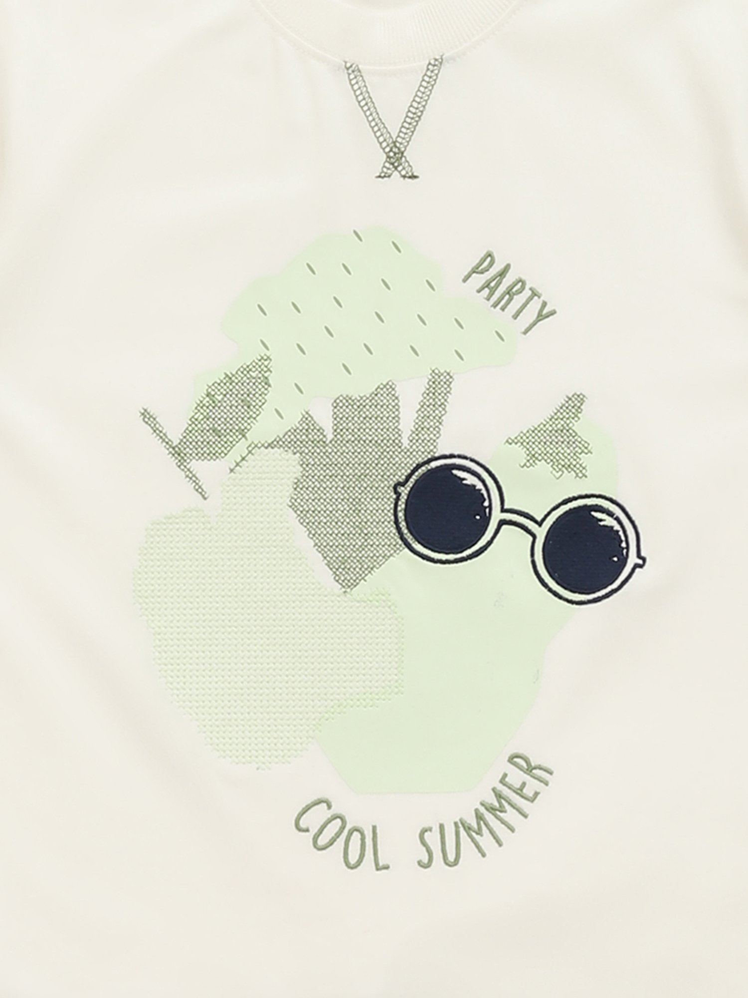 HOP Kids by Westside Off-White Textured T-Shirt