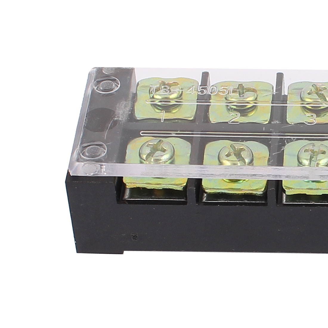 10 Pcs 600V 45A Double Row 5 Position Screw Terminal Barrier Blocks TB4505