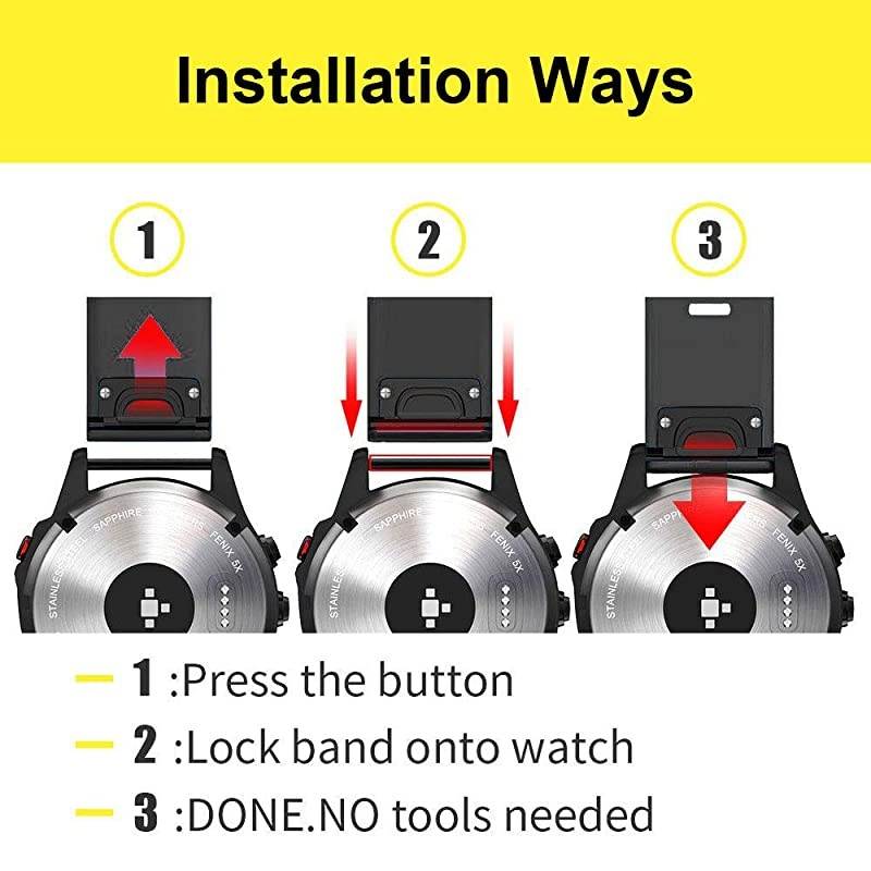 5 Band/6 Band, Compatible with Garmin 5/5 Plus/6/6 Pro/Instinct/Forerunner 935/945/Approach S60 Watch, Soft Silicone Sport Replacement Strap 22mm Quick Fit Band