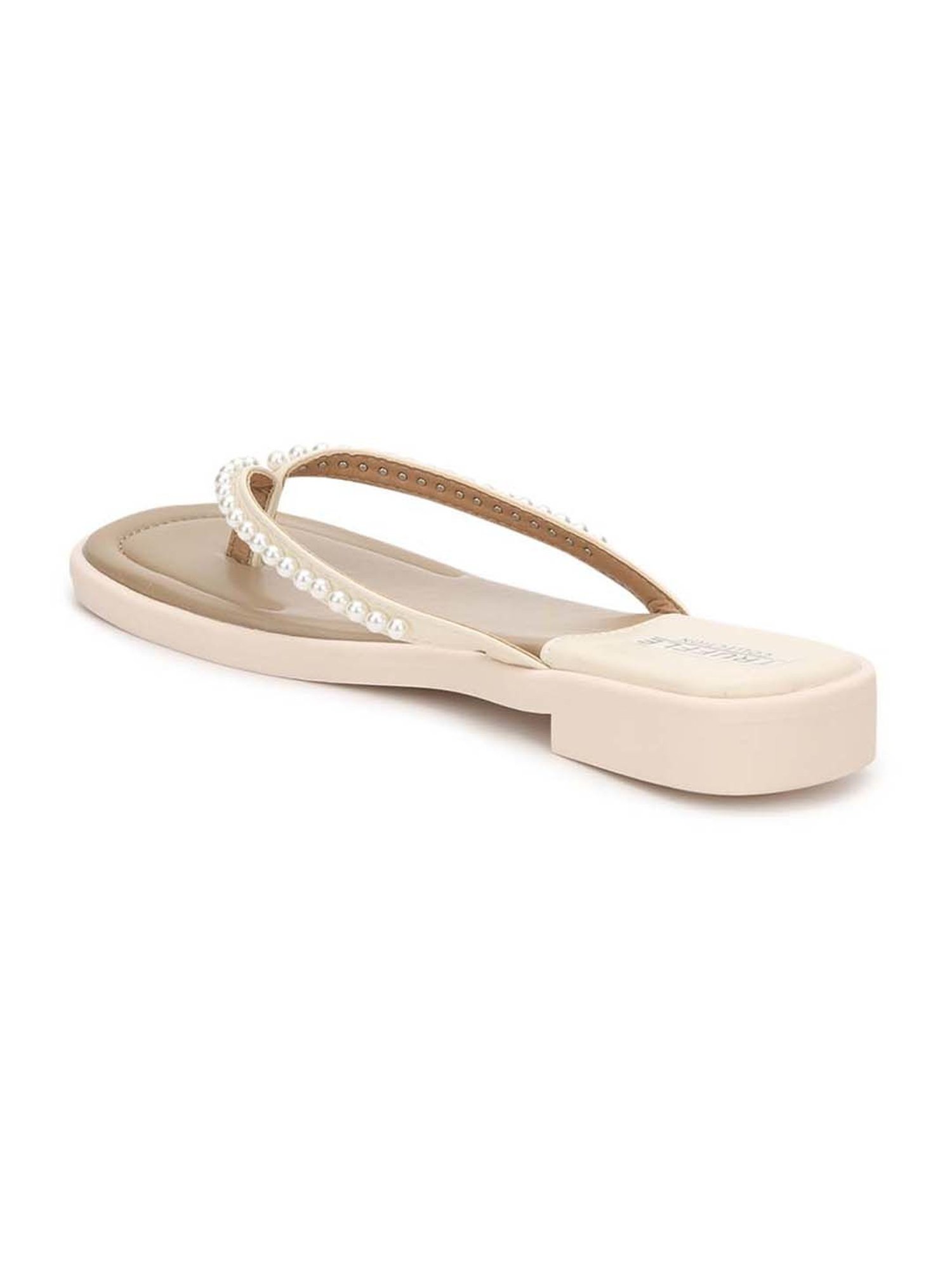 Truffle Collection Women's Beige Thong Sandals
