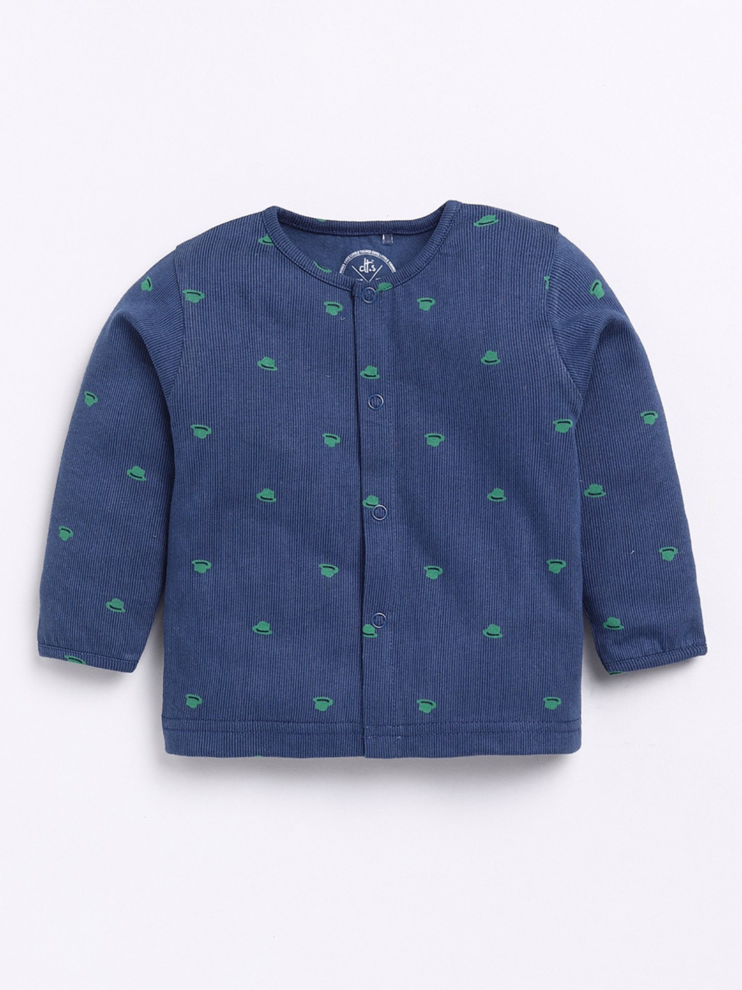 Clt.s Unisex Blue Graphic Print Full Sleeves Shirt With Pyjamas