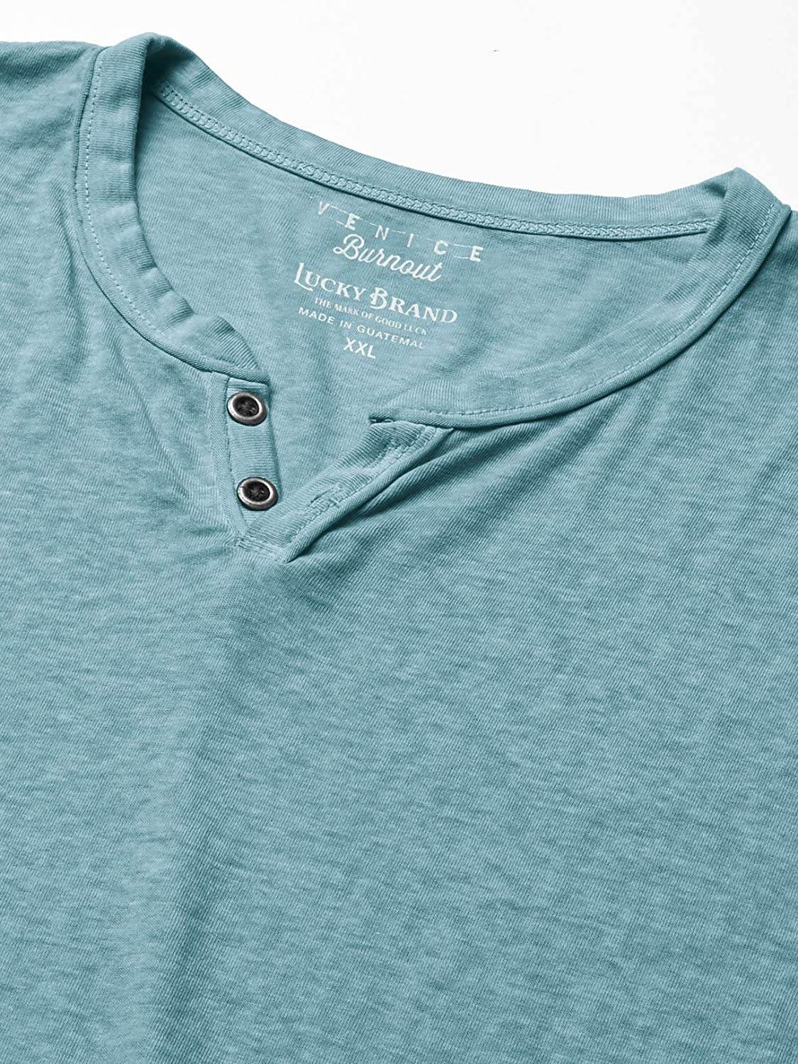 Lucky Brand Men's Venice Burnout Notch Neck Tee Shirt