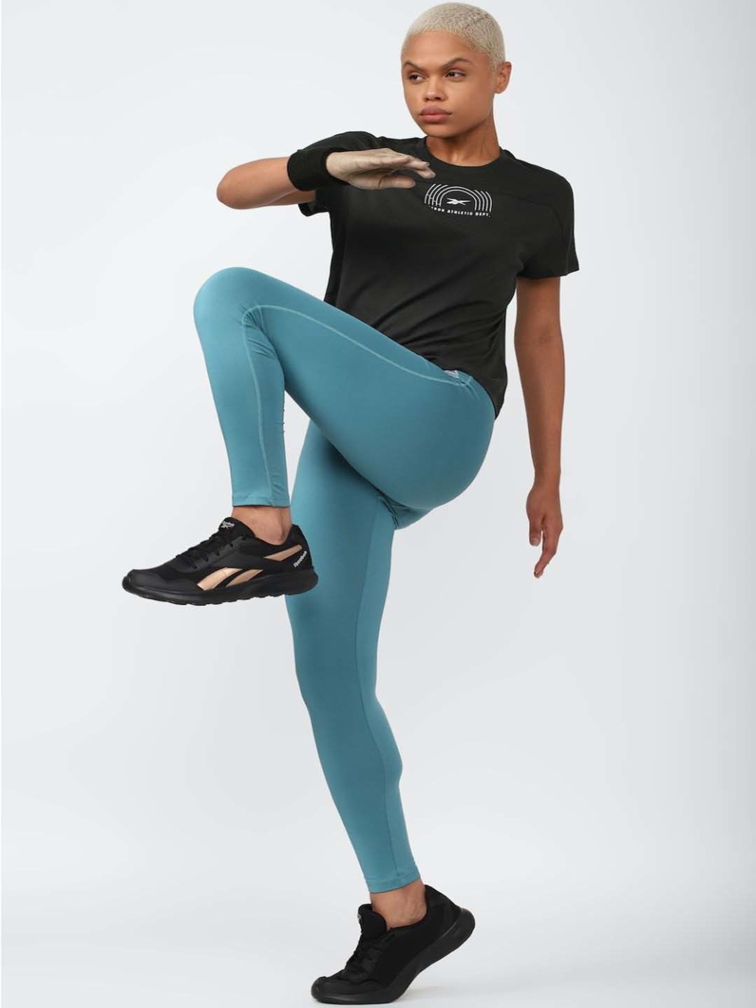 Reebok Black Graphic Print T-Shirt