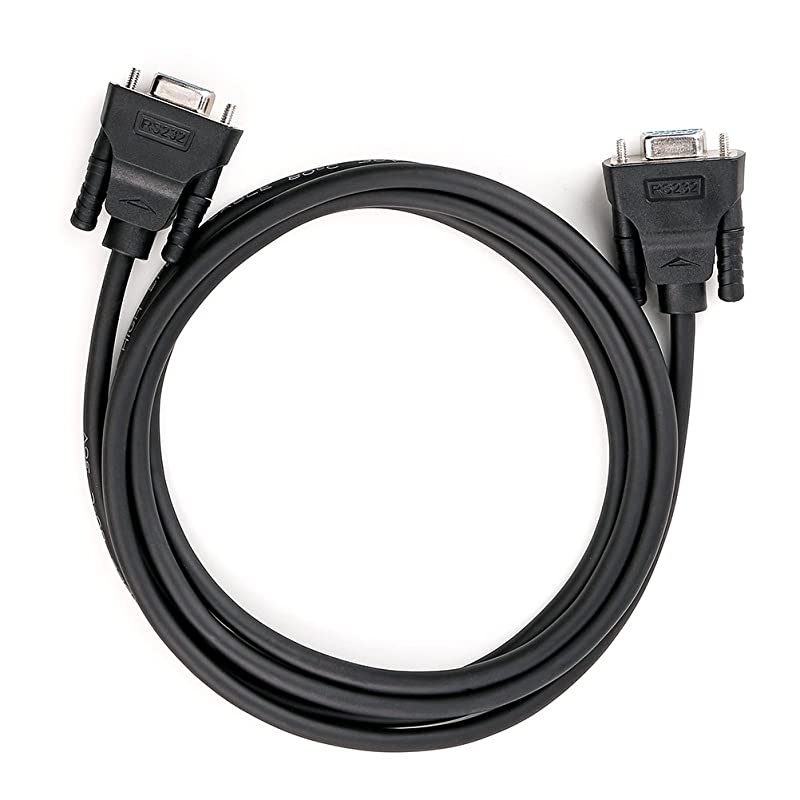 DB9 RS232 Serial Cable Female to Female Null Modem Cord Cross TX RX line for Data Communication 15 Feet Black