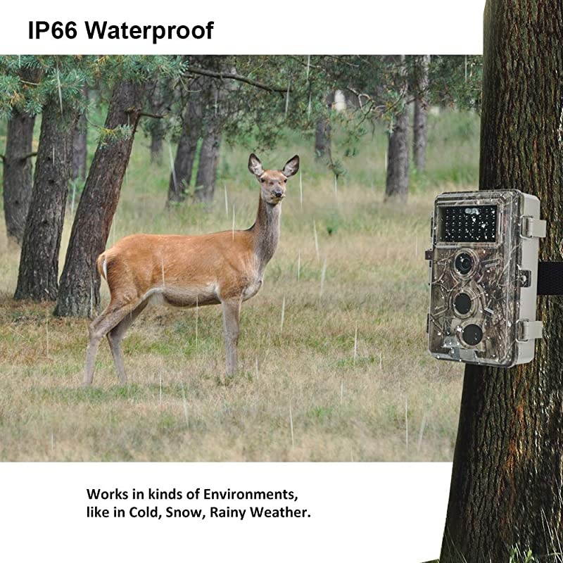 SL122 Pro Trail Camera, 16MP 1080P Game Camera with Advanced H.264 Video and Enhanced Night Vision, 0.2S Trigger Speed, 82ft Motion Activated, Wide 110&deg; View Angle, Waterproof