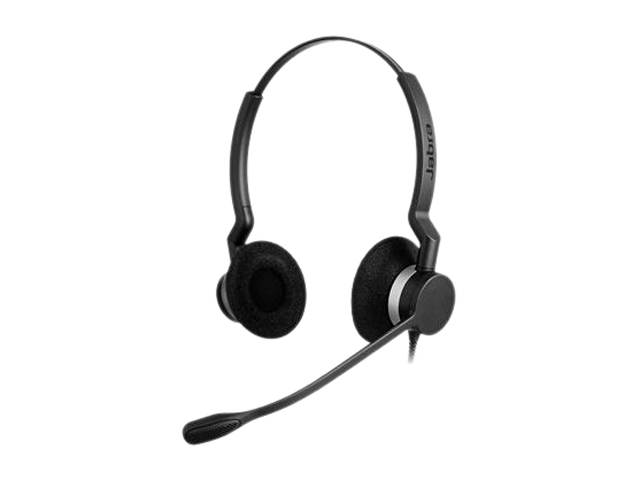 Jabra BIZ 2300 Duo Microsoft Lync Corded Headset 2399-823-109 w/ Breath Resistant Microphone