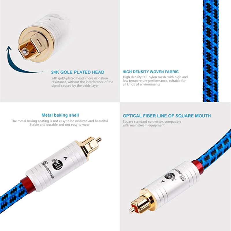 JIB  Blueberry Series 6N OCC RCA to RCA Male to Male High-End HiFi Subwoofer Cable- 4.9ft/1.5M