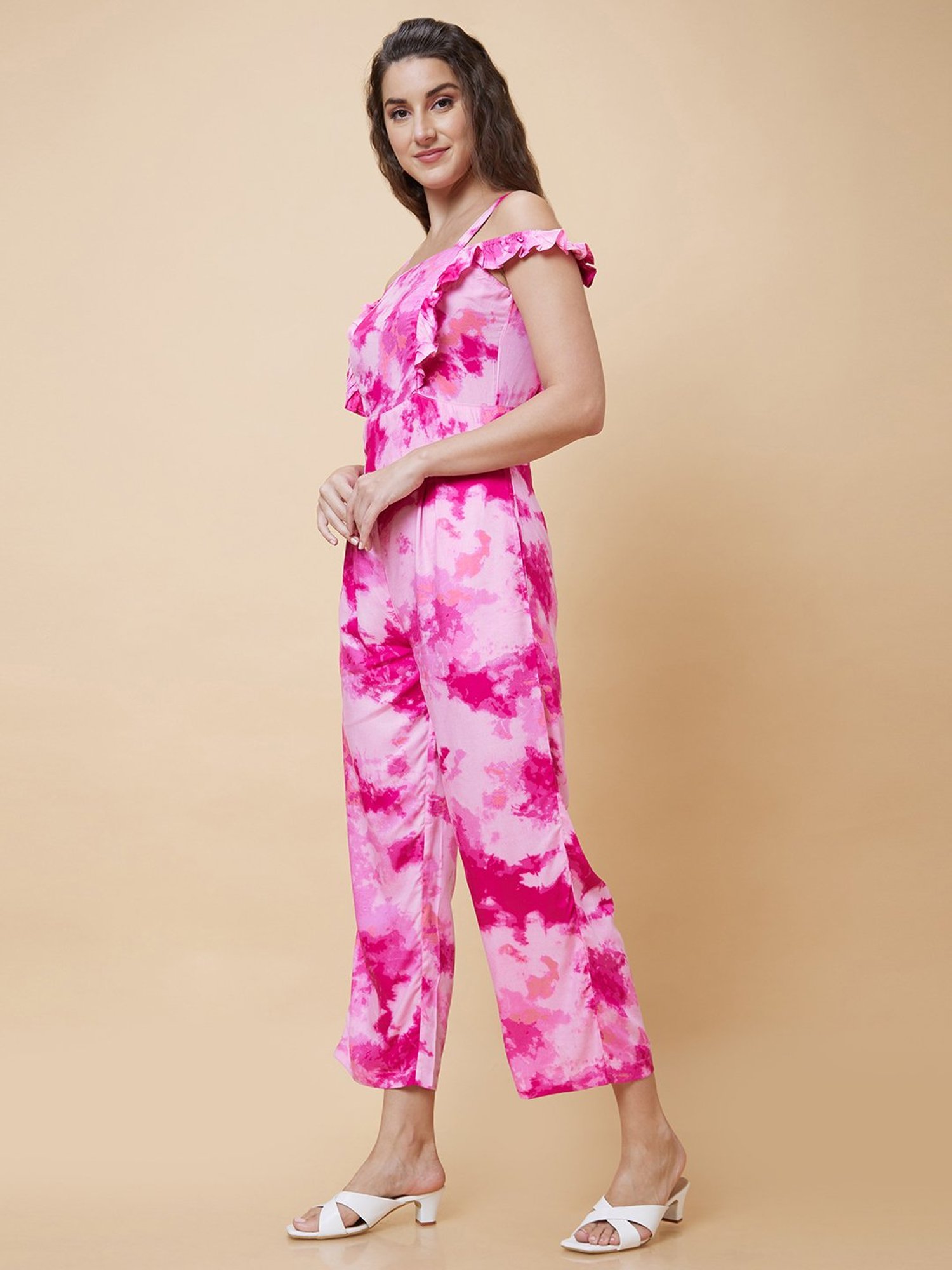 Globus Pink Tie - Dye Jumpsuit