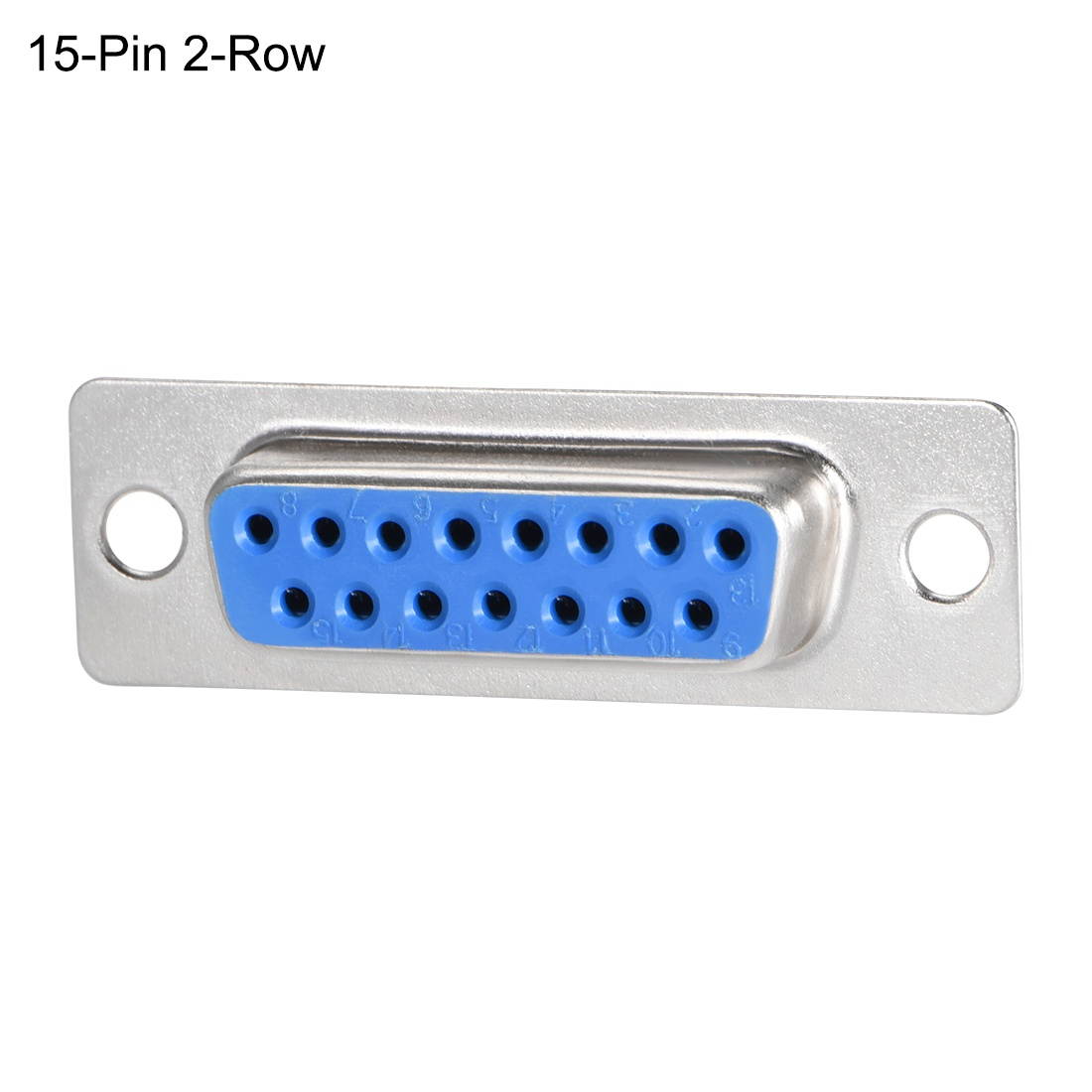 D-sub Connector DB15 Female Socket 15-pin 2-row Port Terminal Breakout for Mechanical Equipment CNC Computers Blue Pack of 1pc