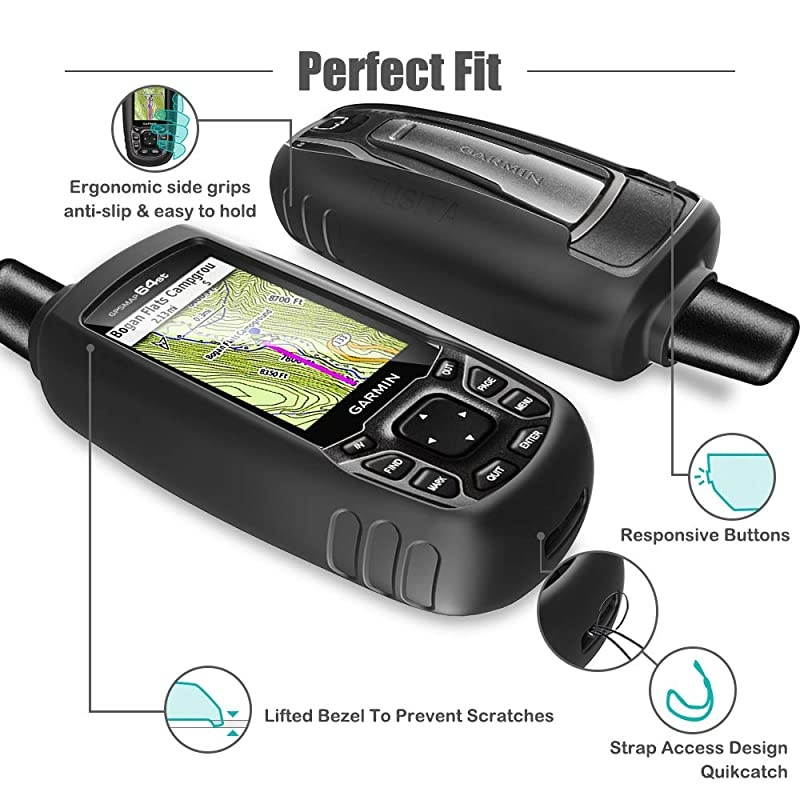 Case for Garmin GPSMAP 62 62s 62st 62sc 62stc 64 64s 64st 64sc 64x 64sx 64csx Silicone Protective Cover Handheld GPS Navigator Accessories Black