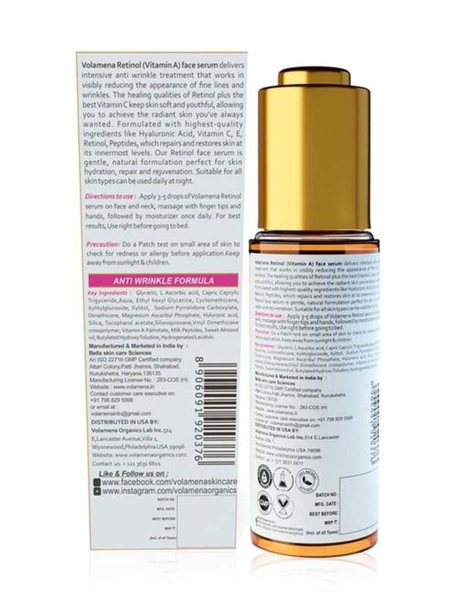 Volamena Retinol Face Serum - 30 ml