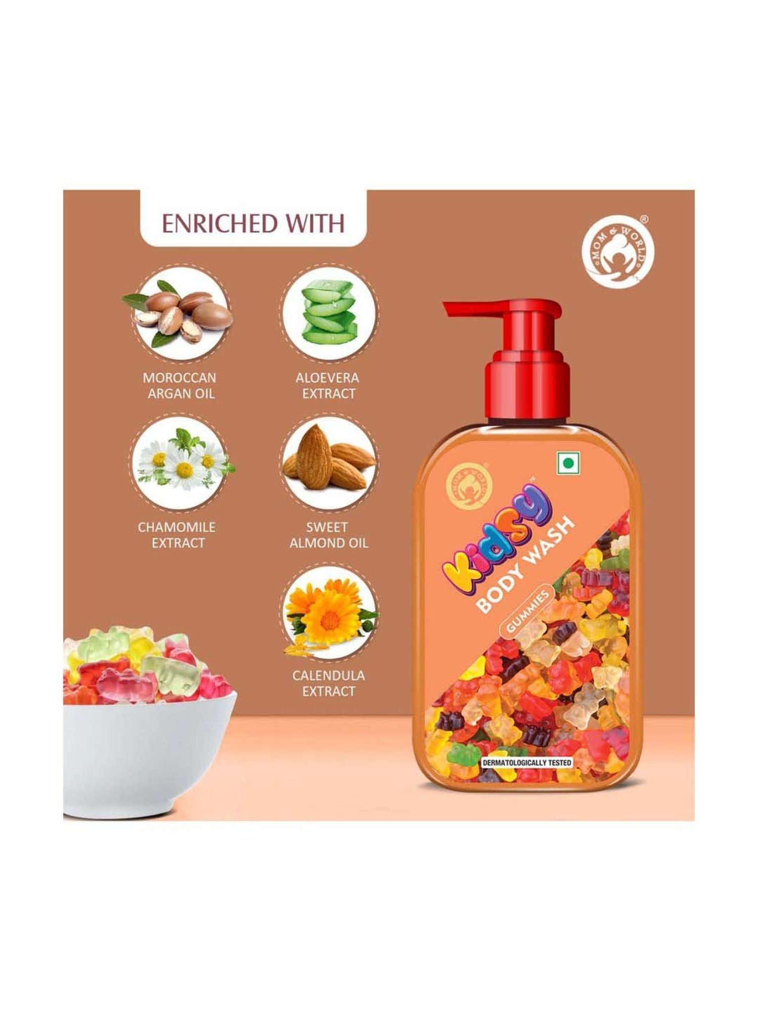 Mom & World Kidsy Gummies Body Wash - 240 ml