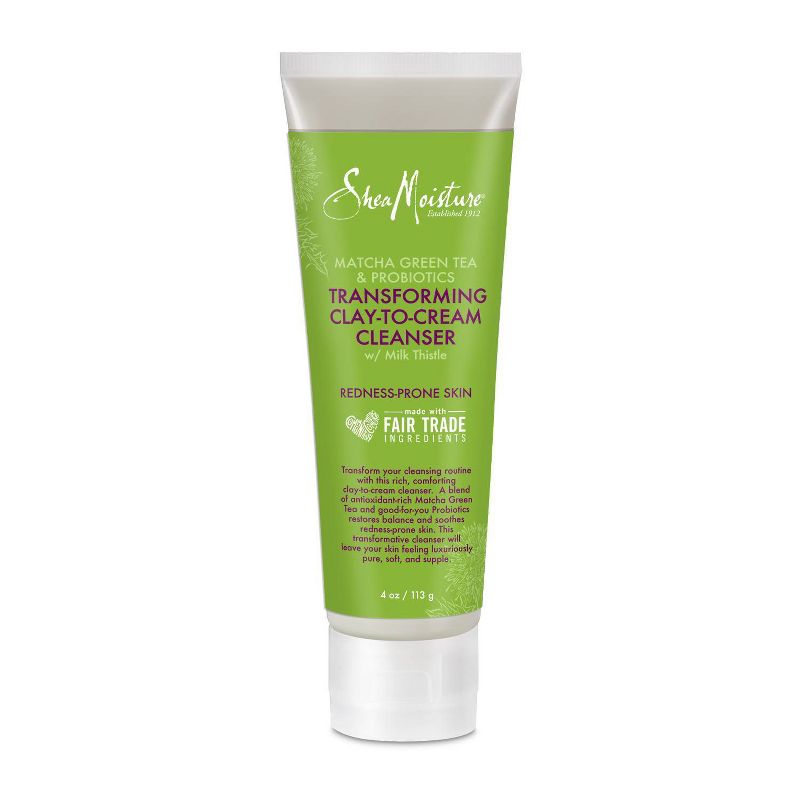 SheaMoisture Matcha Green Tea and Probiotics Clay to Cream Cleanser - 4oz