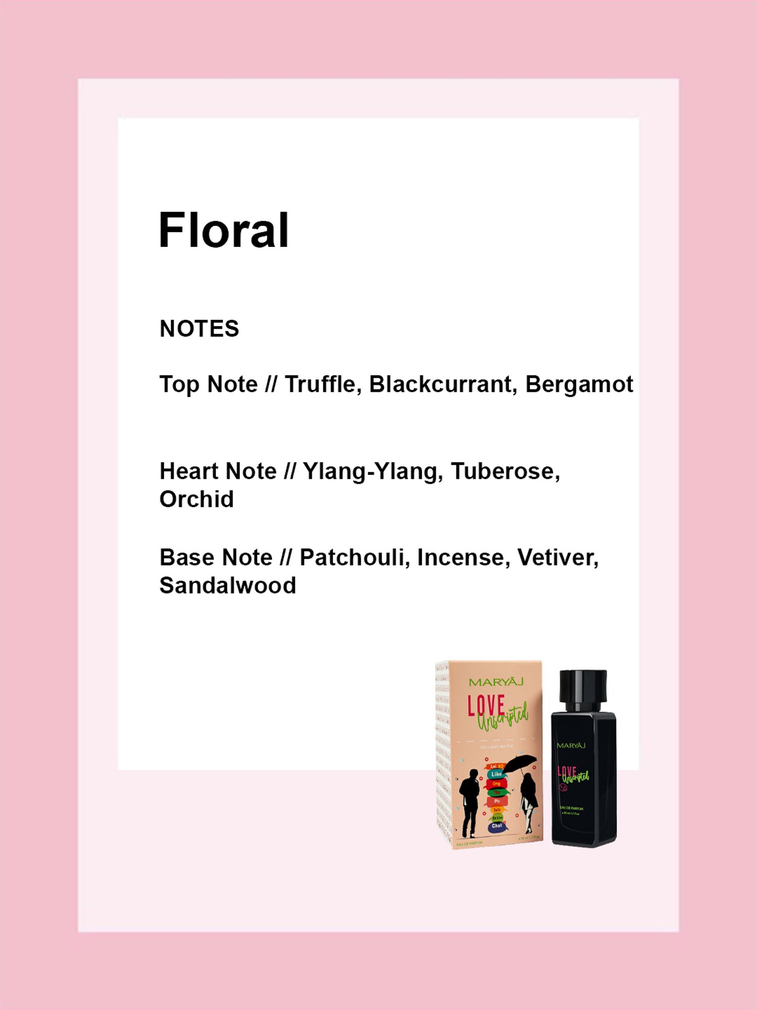 Maryaj Love Unscripted Eau de Parfum for Men & Women - 50 ml