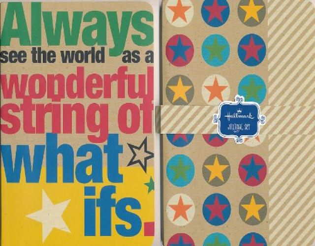 Hallmark: (2) Journal Set (112- Blank Pages Each) "See the world, as wonderful" Size 5-1/2" X 8" Inches