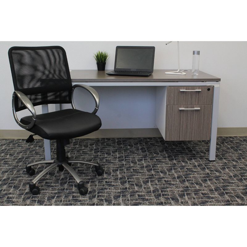 Mesh Back with Pewter Finish Task Chair Black - Boss Office Products