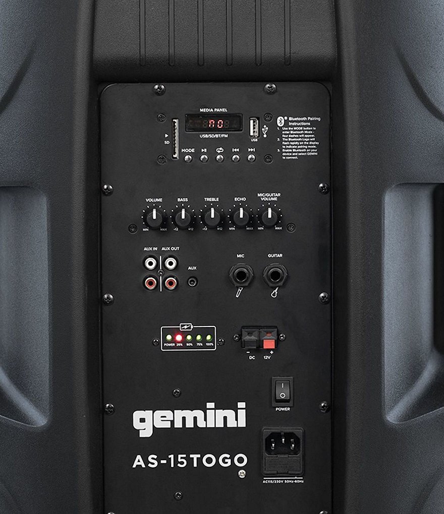 gemini Portable Powered Bluetooth Speaker