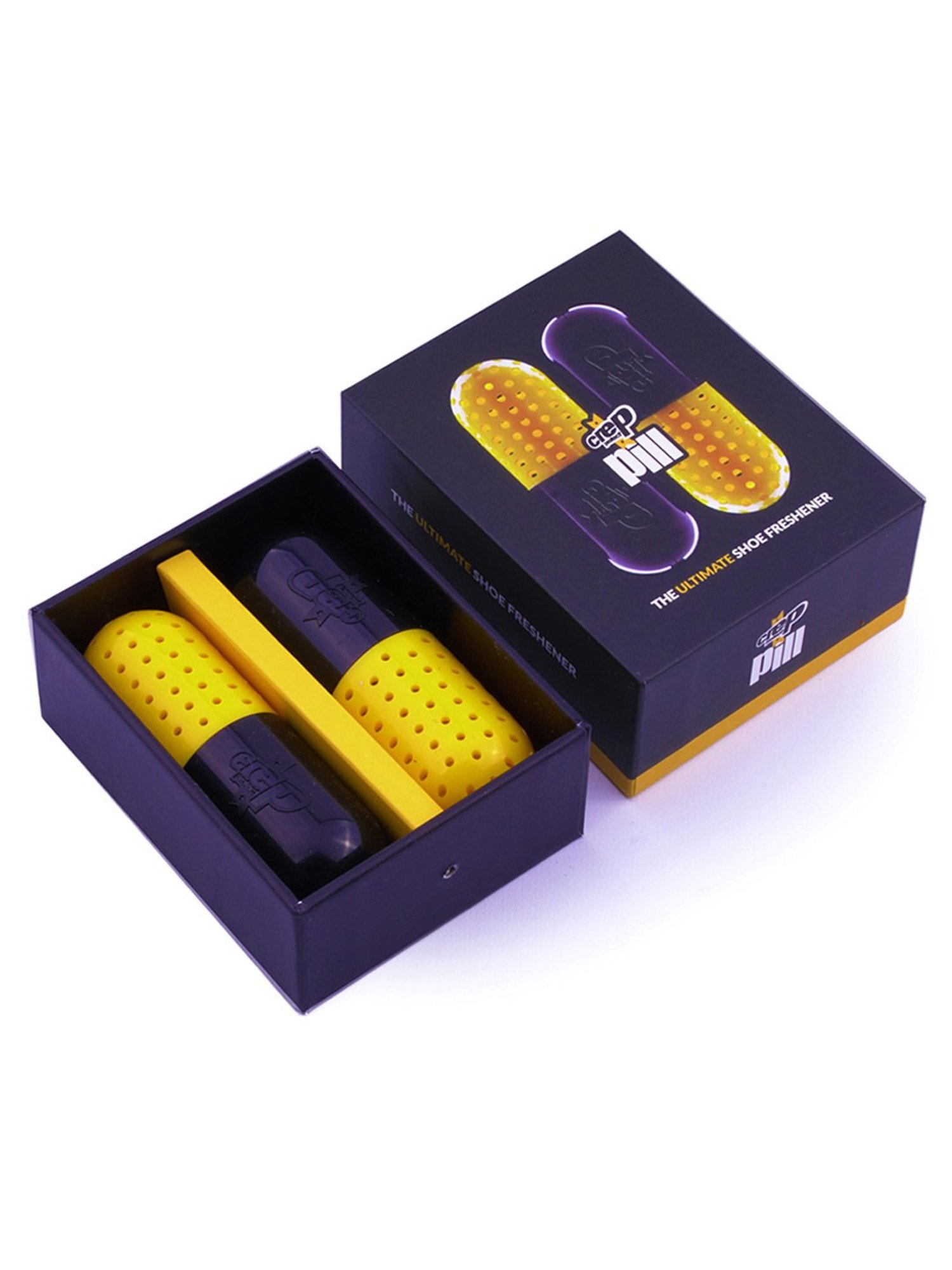 Crep Protect Refresher Pill - Ultimate Shoe Deodorant, Fresh Cotton Fragrance (Purple & Yellow)