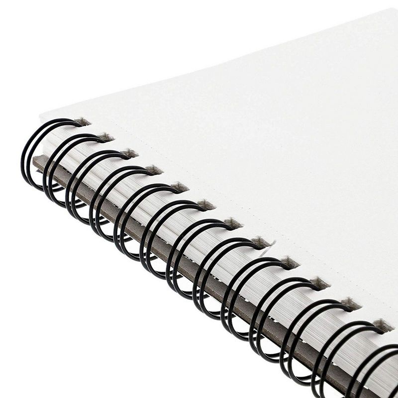 Genie Crafts 3-Pack 100 Ivory Color Sheets Art Sketchbook, Spiral Bound Drawing Sketch Pad, 8.5 x 5.5 in